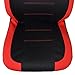 BDK OS-332-RD_AMCAC Venice Series Car Seat Covers for Auto - Red Stripes on Flat Black Cloth - Split Bench Function, Original Cover Protection