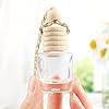 DMuuuDM 20 Pcs 8ml Hanging Car Air Freshener Diffuser,Empty Refillable Clear Glass Essential Diffuser Oil Aromatherapy Fragrance Perfume Pendant Glass Vials with Wooden Caps & Hanging #3