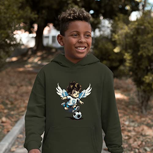 football player kids' sponge fleece hoodie - angel design kids' hoodie - cute hoodie for kids2