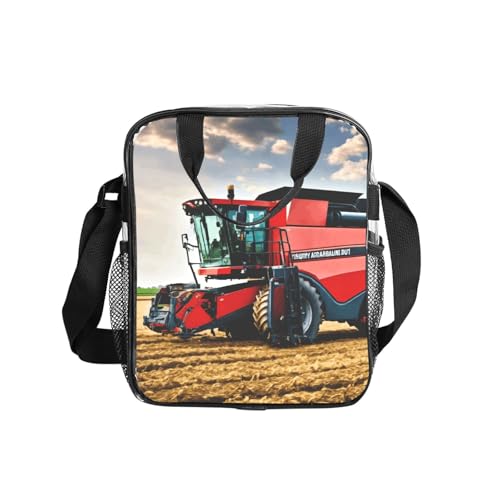 SKKNT Company Farm Tractor Print Lunch Bag Clear Food Storage Container Beach Outings Office Travel Bento Box