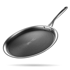 Stahl Artisan Hybrid Triply Dosa Tawa, Dosa Tawa with Induction Base, Non Stick Pan, Stainless Steel Scratch Resistant Dosa Tava, 28 cm