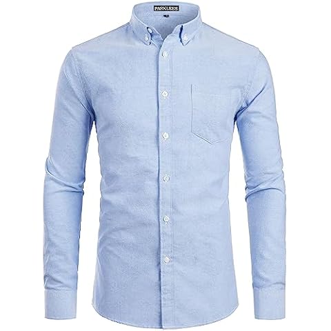 PARKLEES Men's Slim Fit Oxford Shirt PZ111 Cover