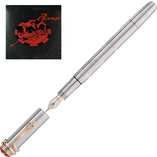 Montblanc Heritage Collection Rouge et Noir Solitaire Serpent Limited Edition 1906 Fountain Pen, M Nib -  part_B073T1M6MK