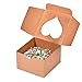 SURF CITY SUPPLIES Brown Heart Shaped Bakery boxes 4x4x2.5 inch with heart window