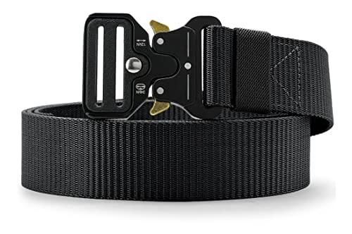 Cinto Tático Militar Com Fivela de Engate Rápido Tipo Fastem (PRETO)