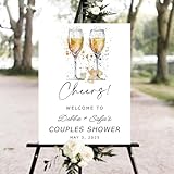 Personalized Couple Shower Yard Sign, Bridal Groom Shower Welcome Lawn Decoration for Wedding...