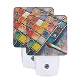 IYOVI Plug-in LED Night Light, Smart Dusk to Dawn Sensor, Art Studios Floor Color Night Lights Suitable for Bedroom, Bathroom, Hallway, Living Room, Stairs, 2 Pack