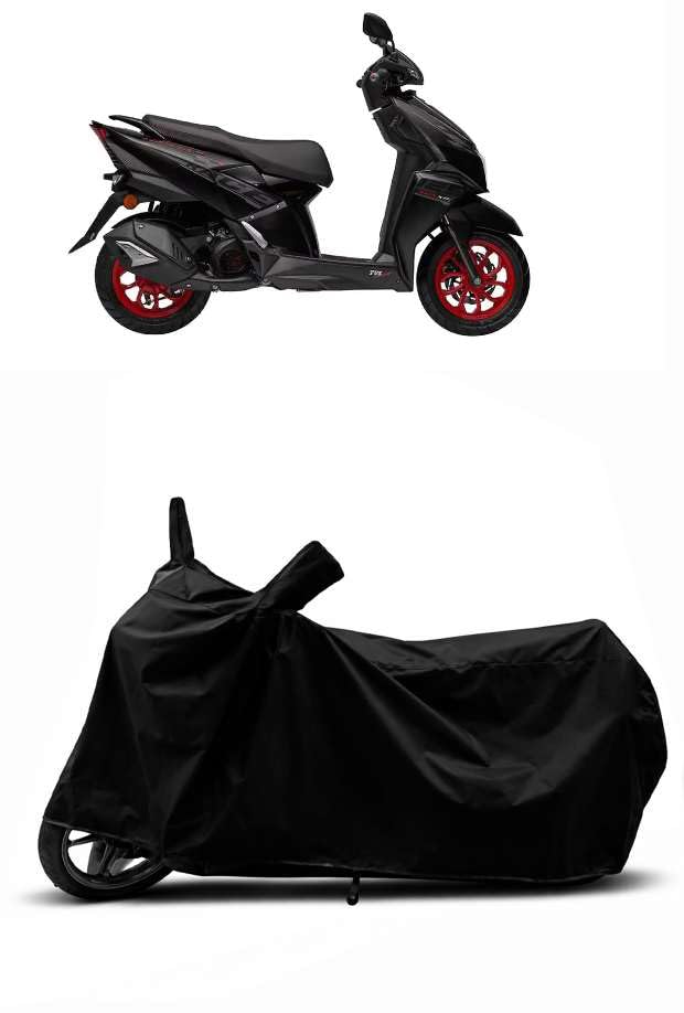 Image of Heavy Duty Waterproof Scooty & Bike Cover for Tvs Ntorq 125 - UV Resistant, Dustproof & Rain Protection, All-Weather Outdoor Cover for Bikes & Scooty with Buckle Straps