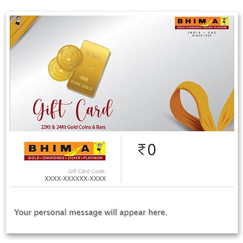 Bhima Jewellers Coin | | E-Gift Card | Instant delivery | Valid for in-store purchases | Ideal gift for birthday, anniversary & wedding (B094KHJ6KY) Amazon Price History, Amazon Price Tracker