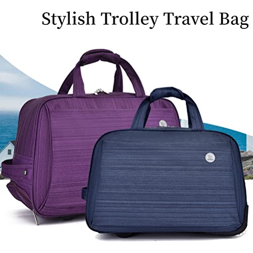 FEEIMOL Wheely Travel Duffel Bag Trolley Travel Bag Bagaż podręczny Torba na kółkach Składana torba na bagaż, Brązowy, 50x26x32 cm