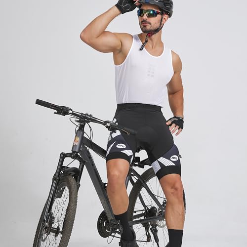 sponeed Men's Cycling Shorts Padded Bicycle Riding Pants Bike Biking Clothes Cycle Wear Tights