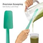 Kitchen Mama Silicone Jar & Can Spatula Set: Heat-Resistant, Dishwasher Safe, Ergonomic Grip, Perfect for Mixing, Scraping, Scooping, and Spreading, Nonstick Cookware, Platinum WaltzGrip (Teal) - Image 4