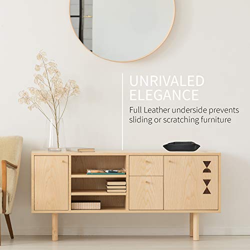 Maruse VT_NAVY Italian Tumble Leather Valet Tray Organizer thumb #5