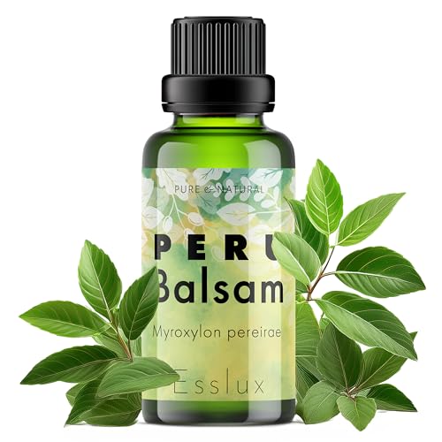 Image of Esslux Peru Balsam Essential Oil - 100% Pure & Natural | Experience the Luxurious Sweet Aroma for Skin, Hair & Aromatherapy - 15 ml