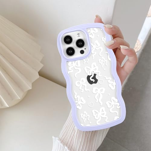 Étui iPhone 15 Pro Max transparent antichoc coque silicone vague pour fille