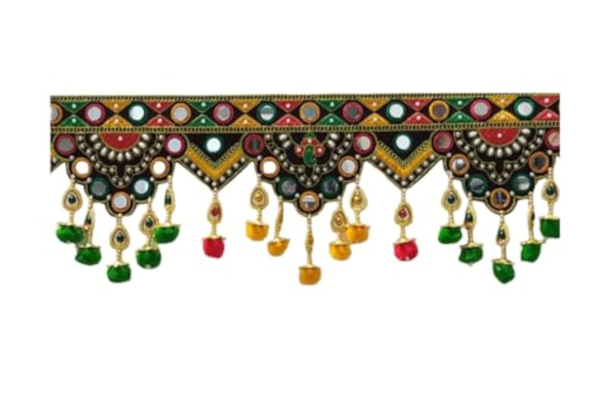 Handcrafted Multicolor Ethnic Toran with Mirror Work