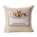 Produktbild Throw Pillow Cover Square Graphic German Dogs Bone Shepherd Character Cute Frise Puddle Bichon Corgi Pillowcase Home Decor Cushion Case 18x18 Inches