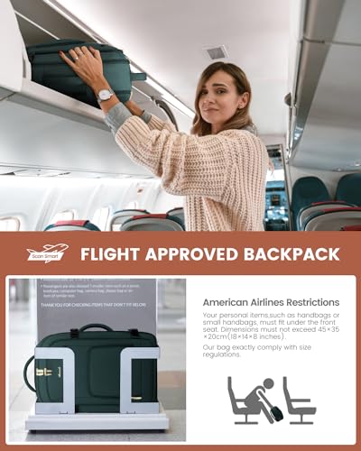 Image of LOVEVOOK Carry On Travel Backpack For Women Flight Approved, 40L Personal Item Travel Bag for Airplanes, Business Weekender Fit 17 Inch Laptop, Waterproof Overnight Daypack with 2 Cubes