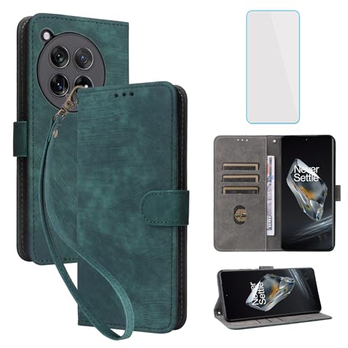 Coque OnePlus 12 5G Vert avec porte-cartes pour vos déplacements