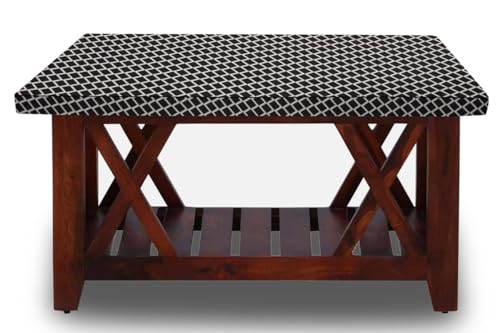 Image of The Furnishing Tree Elastic Rectangular Center Tpoy Table Cover WxL 24x48 in Inches Polyester Check Grey