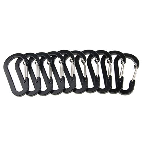 Homyl Clipe De Mosquetões De Alumínio 10x Para Camping, Caminhadas, Chaveiro, Trela Para Cães E Arre