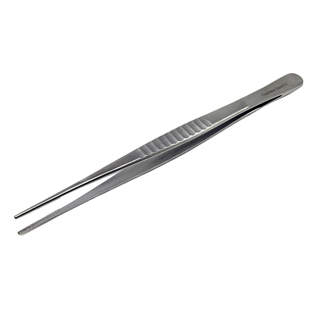 DEBAKEY Artery Atraumatic Tissue Forceps Stainless Steel Serrated Tweezers in Satin Finish for Precision and Lasting Durability (7 Inch)