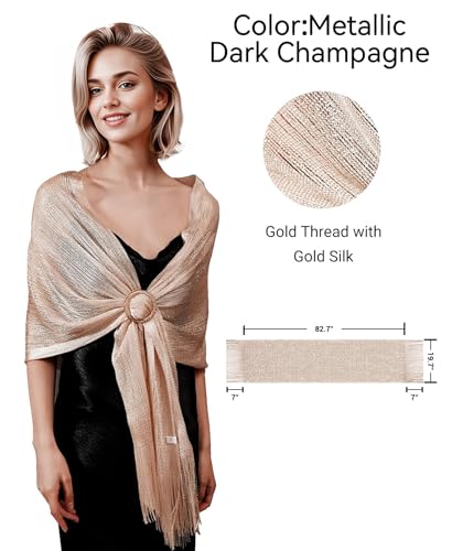 MissShorthair Women's Sparkle Shawls and Wraps for Party Dresses3