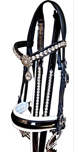 DD Horse Leather Crystal Bridle, Crystal Breast Collar, Crystal brow Band, Crystal Reins, Crystal Halter Master Piece Edition