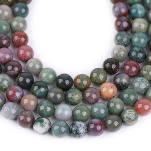 Sweet & Happy Girl’s Store 8mm Edelstein Indien Achat Perlen Strang 15 Zoll Schmuckherstellung Perlen