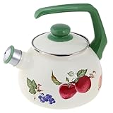 Vintage Enamel Whistling Kettle (Fruits)