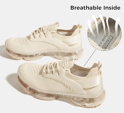 Image of LUCKY STEP Women Air Cushion Fashion Sneakers | Breathable Casual Comfortable Lightweight Walking Shoes