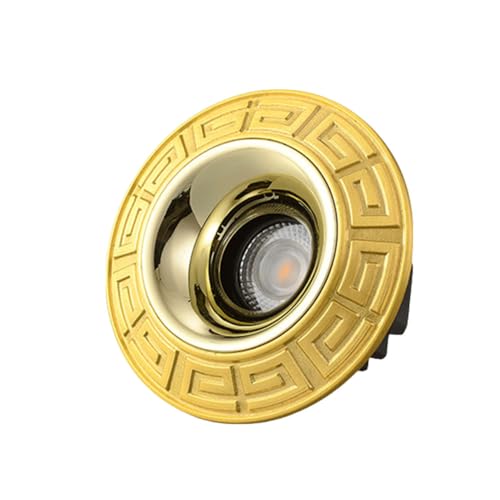 WLBHWL 4.3inch Brass LED Downlight, 6W, 8W, 10W, 12W, 14W COB Recessed Ceiling Light, 3-CCT 3000K-6000K, CRI>90, Adjustable Angle?(1 Pack)