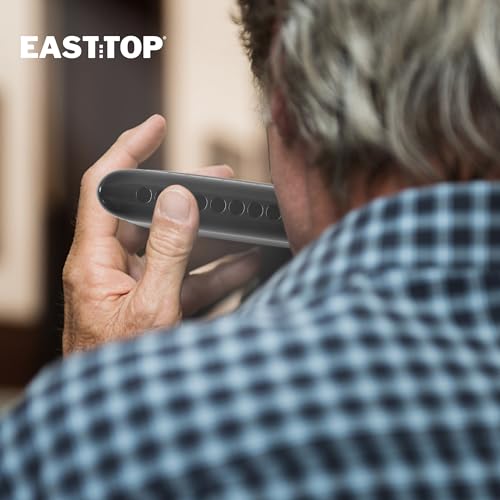 Image of EAST TOP 12 Hole Chromatic Harmonica C Key Mouth Organ for Adults and Professionals with Unique Modern Design ET12, Black Cover