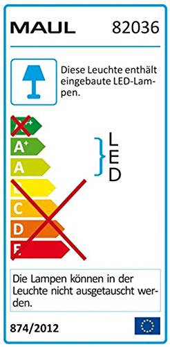 Maul LED Tischleuchte MAULatlantic, LED Lampe mit Standfuß, 6500 K, Arm Metall, Tischlampe für Schreibtisch, Büro… – Bild 6