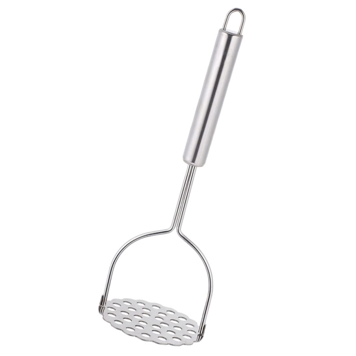 BRIGHTFUFU Manual Stainless Steel Potato Masher Kitchen Tool with Ergonomic Handle for Easy Mashing of Potatoes Fruits Vegetables for Making Mashed Potatoes Purees