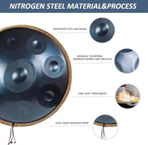 Handpan 22 Inch D Minor 9 Notas Instrumento Profesional miniatura 4
