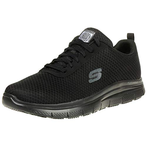 Skechers Men's Flex Advantage - Bendon Sr Sneaker, Black Mesh Water Stain Repellent Treatment, 10 UK