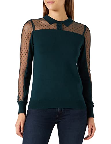 NAF NAF Miami - Pull-Over para Mujer, Verde Oscuro, XS
