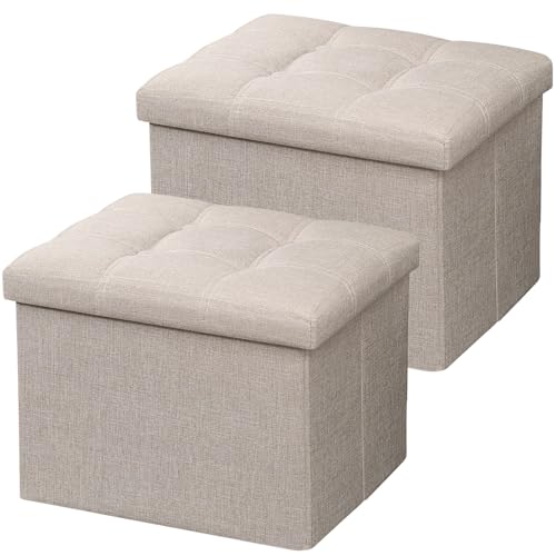 AmasSmile 2PC Ottoman Footrest with Storage
