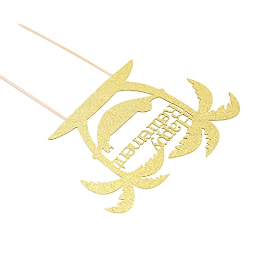 Gold Happy Retirement Cake Topper - Glitter Cake Topper , Retirement Gifts , Smash Cake Photo Prop , Photo Decoration Props #TOP7