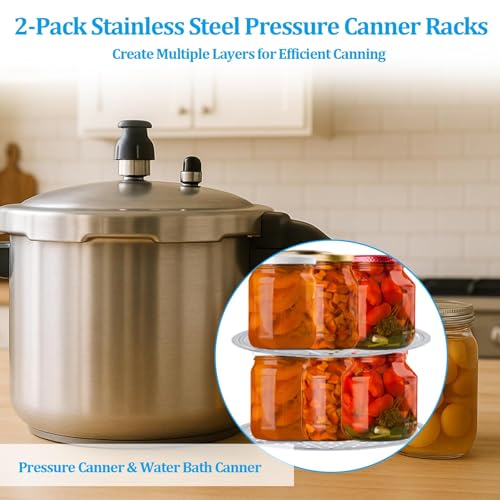 image for smrtcol 2 Pack Canning Rack for Pressure Cooker Stainless Steel Canner