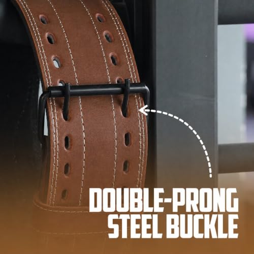 Image of Weightlifting Belt for Gym & Powerlifting | Heavy Duty Back Support Belt for Squats, Deadlifts & Heavy Lifts | Wide Lumbar Support, Strong Buckle & Training Gear (Brown2, M)