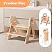 Novarieth Beech Wooden Toddler Step Stool, 2-Step Foldable Stool for Kids with Non-Slip Surface, Baby Bathroom Stool for Potty Training, Bathroom Sink, Kitchen Counter with Cute Dinosaur Design