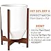 Fox & Fern Mid Century Tall Plant Stand — 10 Inch Fixed Size Raised Wooden Plant Stand for Indoor Planters (Not Included); Modern Flower Pot Holder with Plug In Design; Easy to Assemble - Acacia