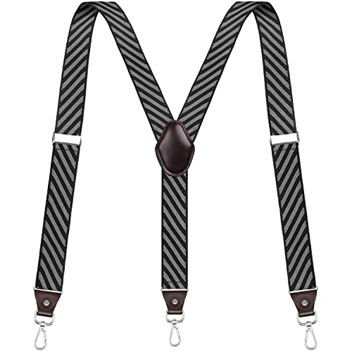 Image of Suspenders for Men, Adjustable Suspenders with Elastic Straps Y-Back Construction Heavy Duty for Work