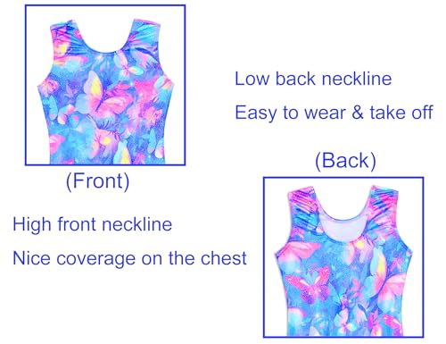 Image of Domusgo Gymnastics Leotards for Girls Sparkly One Piece Biketard Size 1-10Y