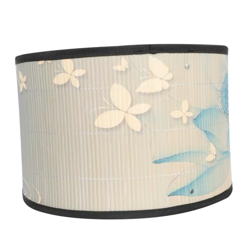 Happyyami 和風竹編みランプシェード 吊り下げライトカバー 天井照明用 ホーム装飾用 耐久性と手工芸の美しさを備え 柔らかな光で目に優しい