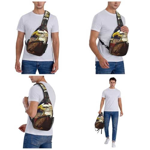 Bolso tipo bandolera unisex bolsa de pecho negro miniatura 6