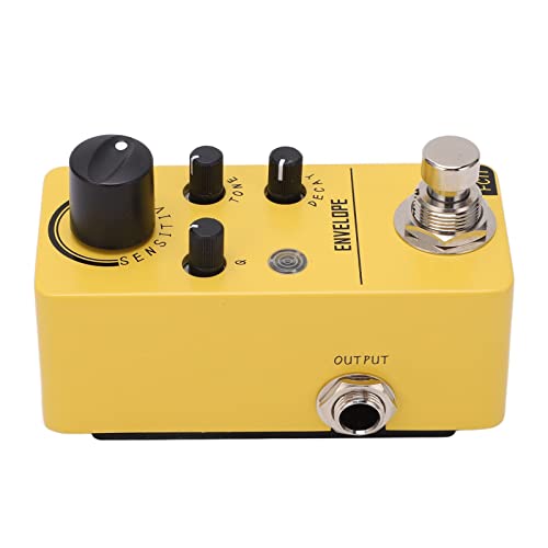 Pédale d'effet de guitare électrique portable jaune mini accessoire son naturel