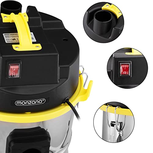 Deuba Aspirateur Eau et poussière 30L Multifonction Fonction souffleur 21kPa 1800W Filtre HEPA câble 4m Maison aspirateur Multifonction - Image 4
